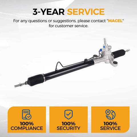 Rack Pinion Steering Assembly With Hydraulic Power For 2008 2009 2010 2011 2012 Honda Accord Replacement OE Style 53601TE1A02 Compatible Easy Plug In Direct Fit For Long Lasting Performance