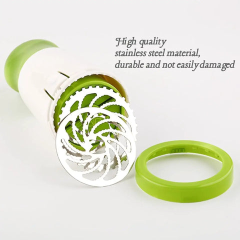 Cilantro And Spice Grinder Manual Stainless Steel Green Easy Clean Kitchen Tool with durable blades and green accents.