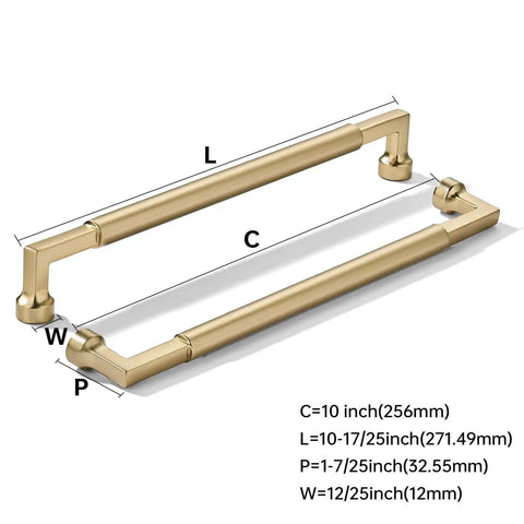 2 Pack 10 Inch Champagne Bronze Cabinet Pulls Heavy Duty Solid Handles For Kitchen Cabinets Cupboards Drawers And Bathroom Hardware