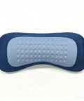 Wireless Electric Lumbar Support Pillow With Rechargeable Battery And Vibration Therapy For Lower Back Relief view from above, showcasing unique design and textures.