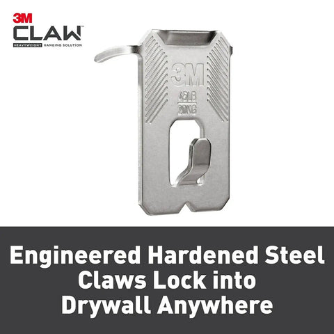 Heavy Duty Claw Drywall Picture Hanger 3 Pack For Heavy Mirrors And Artwork Steel Locking Claw Secures Into Drywall