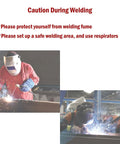 Welding process with safety gear, showcasing precautions for Universal Muffler Hanger Kit 16 Piece With 10mm Weld On Rods installation.