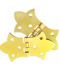 Set Of Six Mini Butterfly Cabinet Hinges In Classic Antique Gold With Included Mounting Screws For Wood Boxes Jewelry Crafts And Furniture Diy No Sweat Install And Built Tough, 2.28x1.25 inches design.