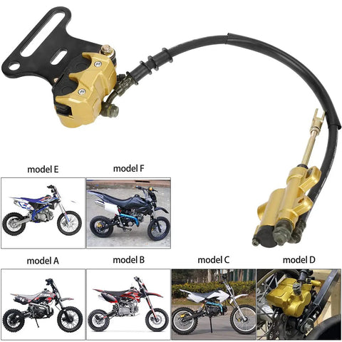 Beefy 12mm Rear Hydraulic Disc Brake Master Cylinder Caliper Assembly With Pad for 50cc to 150cc Pit Dirt Bikes