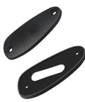 Antenna Hole Plate Cap Cover Kit For Honda Civic 1992 To 2000 Block Off Cap In ABS Plastic With Silicone Gasket Weather Resistant Replacement Part 39152 SR3 A00, showing top and bottom view of the black cap with gasket holes.