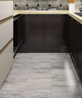32 Pack Peel And Stick Vinyl Floor Tiles 12x12 Inch Waterproof Removable Sheet Flooring For Kitchen with Retro Laminate Look