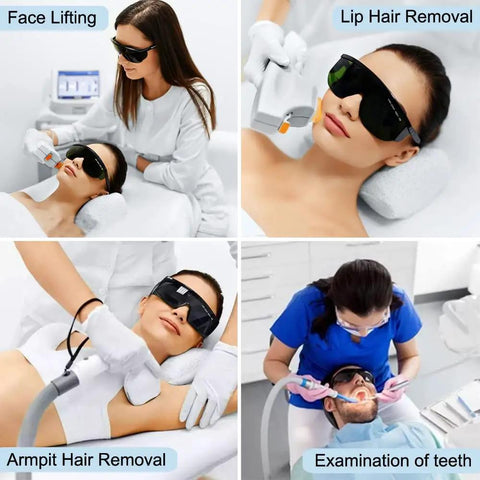 IPL Laser Safety Glasses With Broad Spectrum Eye Protection Shield Your Eyes During Red Light Therapy And Hair Removal Featuring Slick UV And Blue Light Blocking Tech For Peepers Demanding Real Deal Defense