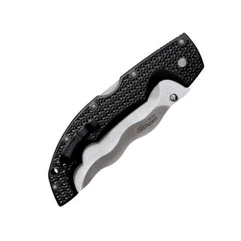 Closed view of Razor Sharp Kris Blade Folding Knife With 5.5 Inch Blade AUS10A Steel 6.75 Inch Griv Ex Handle Tri Ad Lock Everyday Carry Tactical EDC Knife For Urban Adventures.