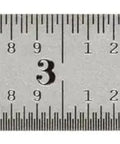 Full Flexible Steel Ruler With Satin Chrome Finish For Tight Spaces, Quick Reading Inch Graduations In 32nds, 64ths, 50ths, And 100ths