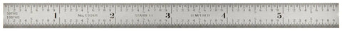 Full Flexible Steel Ruler With Satin Chrome Finish For Tight Spaces, Quick Reading Inch Graduations In 32nds, 64ths, 50ths, And 100ths