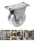 Stainless Steel Sliding Door Pulleys With Double Bearing And Heavy Duty Triangular Bracket Window Rollers for smooth operation.