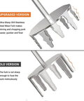 Hella Sharp Stainless Steel Meat Fork Pork Puller Tool With Upgraded Ultra Tough Tines for efficient meat shredding and easy use.
