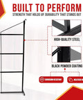 4 Pack Heavy Duty Shelf Brackets With Hooks For Shipping Containers And Trailers Rock Solid Black Powder Coated Steel hook detail with corrosion resistance.