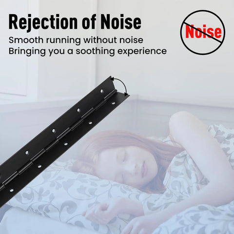 Built Different 4 Pack 4 Inch Heavy Duty Piano Hinges, Black Stainless Steel Continuous Joint, 2 Inch Open Width, Top Shelf Standard for Cabinets, Woodworking and Tool Boxes With Screws.