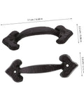 Retro Style Cabinet Door Pull Handles 1 Set Sturdy Furniture Grips For Cabinets Closets And Dressers Vintage Design Easy To Open No Burrs For A Comfy Touch with dimensions shown.