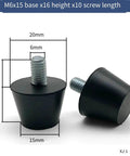 40 Pcs Rubber Adjustable Leveling Feet Set With M6 M8 Screws For Tables And Chairs Anti Shock Floor Protectors No Wobble Grippy Feet