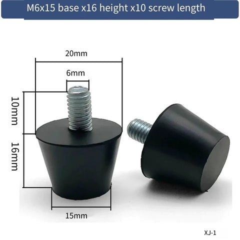 40 Pcs Rubber Adjustable Leveling Feet Set With M6 M8 Screws For Tables And Chairs Anti Shock Floor Protectors No Wobble Grippy Feet