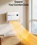 Wall Mounted Space Heater For Bedroom Or Office, 1500W PTC Fast Heating, 30 Degree Oscillation in room setting