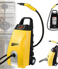 Heavy Duty Steam Cleaner With 3.5L Large Tank delivers 230F hot vapor and 4-5 bar pressure for tough grease removal.