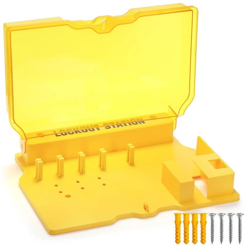 Lockout Tagout Station Kit With Padlocks, Hasp, Tags, And Nylon Ties For Safe Lockout Safety Setup OSHA Compliant And Ready For Industrial Use