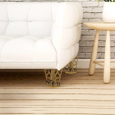 4 Pack Iron Furniture Legs for Couch Dresser Cabinet and Wardrobe Replacement Feet Lightweight Oxidation Resistant Sofa