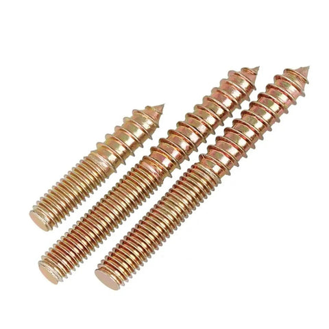20 Pack M8 Double Ended Hanger Bolts For Furniture Fixing Self Tapping Screws Thread Dowels Wood To Metal Connectors Heavy Duty
