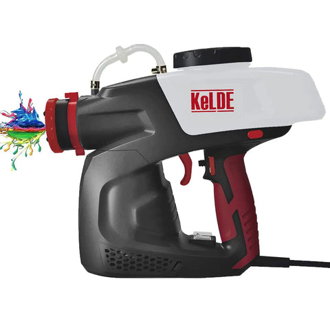600W HVLP Paint Sprayer with Three Spray Patterns and 800ml Cup, electric sprayer side view for DIY projects