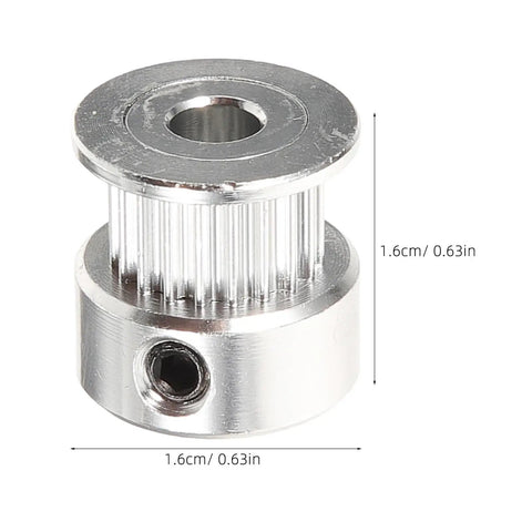 8 Piece GT2 Timing Belt Pulleys Set For Machinery And CNC 20 Tooth 6mm GT2 Belts 5mm Bore Synchronous Drive Direct Install High Precision Aluminum Pulleys, 1.6cm pulley