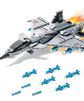 Fighter Jet Building Set For Boys Ages 8 To 14 With Foldable Wings Realistic Cockpit Airplane Model Kit STEM Toy 577 Pieces