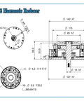 ZXJ32 Harmonic Reducer technical drawing showing dimensions and design for High Precision Harmonic Drive Gearbox Featuring Near Zero Backlash For Rock Solid Cnc Machines And Heavy Duty Robots Boasting A Smooth 120 To 1 Ratio Plus Reinforced Input Shaft Design.