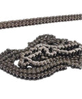 Must-Have 04C Roller Chain For Industrial Gear Transmission With 6.35mm Pitch And Precision Links displayed in linear and coiled form.