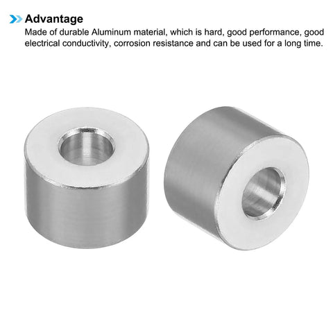 Top Shelf Aluminum Spacers 5 Pack Round Standoffs Straight Up Solid for M6 and Quarter Inch Threading Heavy Duty Mounting Shims Knockout Quality Precision Workshop Hardware