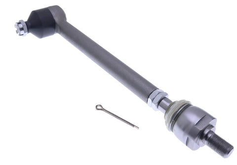 Heavy Duty Kickass Steering Arm Tie Rod Ball Joint Straight Swap Replacement For Case Ih 4wd Loader Backhoe Real Deal Fixed Farm Steering 144457A1 112509A1, metal construction with threaded end.