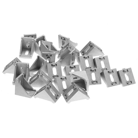L Shaped Aluminum Corner Brackets 25 Pcs Pack Heavy Duty Right Angle Braces For DIY Projects Cast Aluminum Support