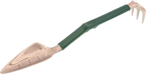 Trake Garden Hand Tool Combo Trowel And Rake For Planting And Cultivating In Tight Spaces Grab And Go Lightweight And Durable With Comfortable Non Slip Grip For Easy Weeding And Garden Beds