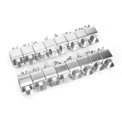 Heavy Duty Ycauty Butt Welding Clamps Set Of 16 Galvanized Steel, shown in two rows for auto body car door skin fixes.