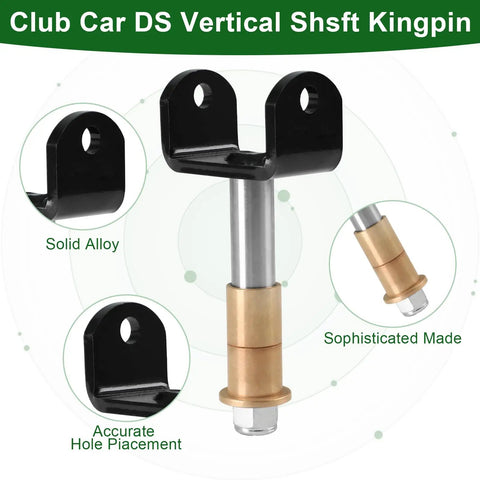 Beefed Up Golf Cart Front And Rear End Repair Bushing Kit For 1993 Up Club Car DS Deluxe Front And End Rebuild Kit With King Pin Polyurethane Sleeves And Steel Plate Screws, black alloy kingpin bushing kit