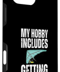 Hang Glider Art IPhone 16 Pro Max Case Funny Gift For Men And Women Who Love Hang Gliding My Hobby Includes Getting High Sky Is Calling And I Must Go Protective Slim Shield With Durable Drop Guard Wireless Charging Friendly