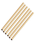 12.5mm Brass Pen Tubes 10 Inch Long 6 Pack For Penturning And Woodturning Spare Replacement Tubes, six brass tubes on white