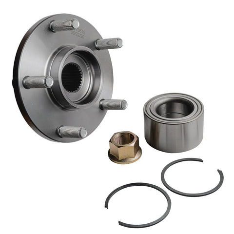 Front Wheel Hub Bearing Assembly for Nissan Altima 02-06 3.5L V6, Maxima 00-08, Infiniti I30 00-01, I35 02-04 5 Lug Direct Fit Hub Kit Replacement for a Smooth Ride and Easy DIY Install, including hub, bearing, and hardware