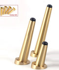 Premium Pure Copper Coffee Table Legs Set With Adjustable Gold Oblique Cone Feet and screws for Beds and TV cabinets includes 12cm and 8cm heights