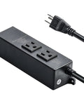 Automatic Dust Collector Switch For Power Tools With Instant Kickstart And Extended Shutoff Delay To Dodge Breaker Trips While Extracting Trapped Debris From Hoses For A Super Smooth And Tough Shop Daily Driver, black power control unit with two outlets.