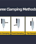 Three clamping methods for Lever Dial Indicator Magnetic Holder With Probes, Indicator Stand, Magnetic Base, And Micrometer Dial Gauge For Precision Measuring Gear, 0.8mm Tip Stand B, Ideal For Watch Tools And Comparators.