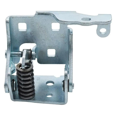 Premium Heavy Duty Chrome Front Lower Door Hinge Pair For Cadillac Escalade 2007 To 2014 showing spring mechanism and hinge detail.