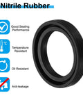 nitrile oil seal 25x35x7mm set with good sealing performance, temperature and oil resistance, anti-leakage features shown