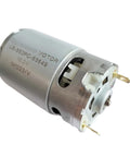 Close-up view of 18V DC motor with 16 teeth gear for Matrix drill compatibility, lightweight and rugged build.