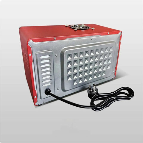 Back view of the Big League Resin Curing Box 2400W featuring UV lamps, a sleek design, and power cord.