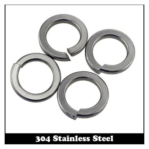Lock Washers Assortment Kit 304 Stainless Steel M1.6 To M12 With Gasket Ring Cushion Split Spring Washers For Auto And Gearhead Projects Easy Install No Tools Needed 30 Pcs Pack For M12, four 304 stainless steel split washers