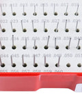 50 Piece Steel Plug Pin Gauge Set 0.011 to 0.060 Inches Class ZZ P0 Plus Pro Grade Kit With Centerless Lapped Finish 60 to 62 Rc Hardness 2 Inch Overall Length Electro Etched Size in red case