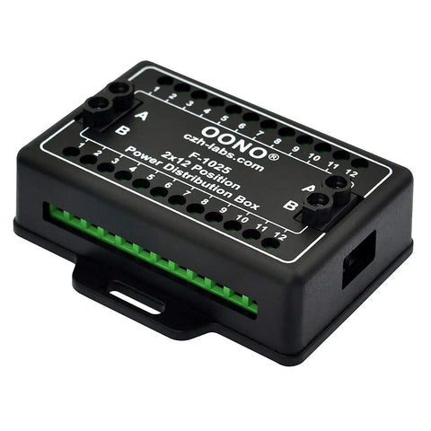 Heavy Duty Screw Terminal Block Distribution Box Module 30A 300V 2x12 Positions with expansion ports visible